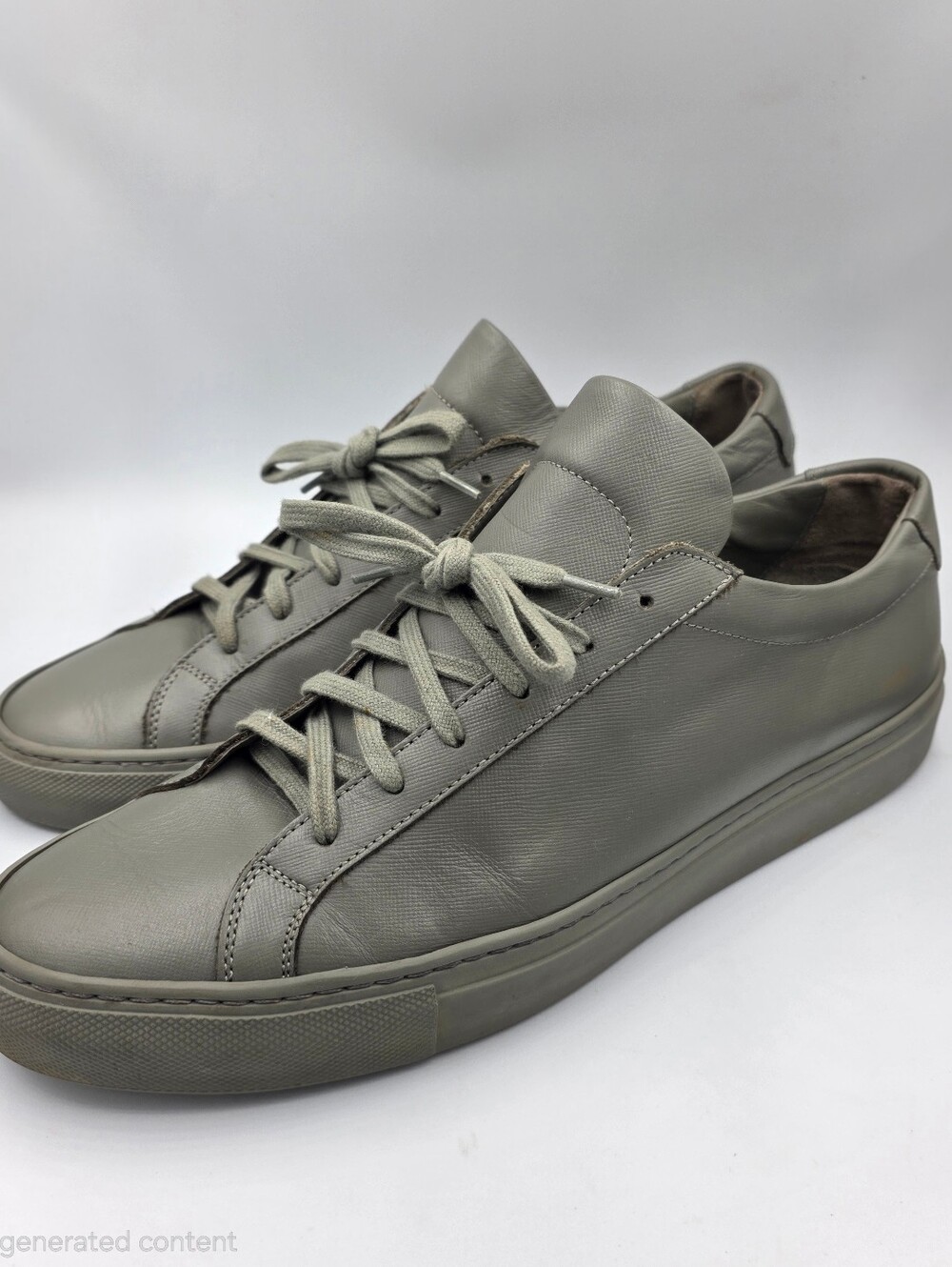 Common Projects Original Achilles Low Grey Saffiano Leather Mens EU 43 US 10